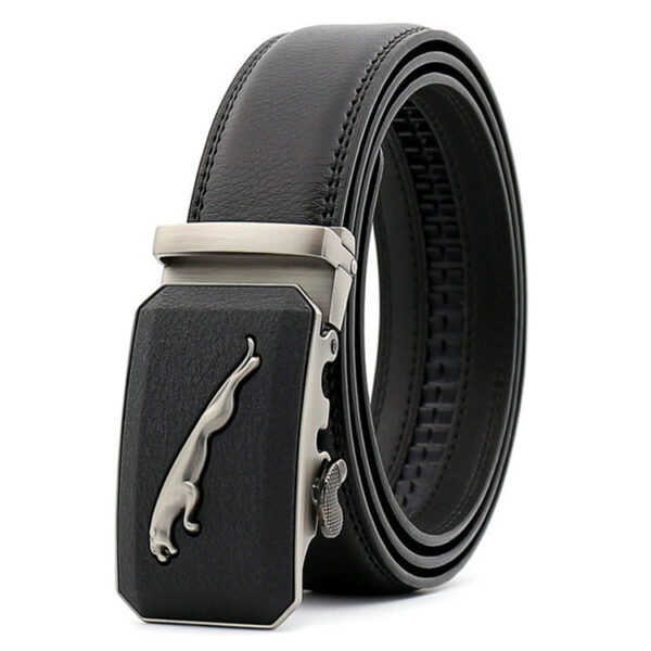 High Quality 100% Genuine Men's Automatic Ratchet Sliding Leather Belt - FSB30
