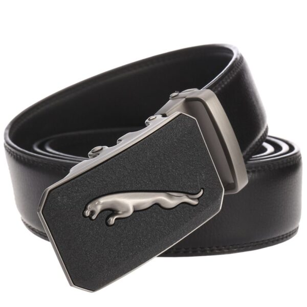 High Quality 100% Genuine Men's Automatic Ratchet Sliding Leather Belt - FSB30 - Image 2