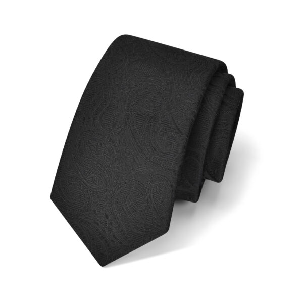 Black Self Pattern Tie - FST6007